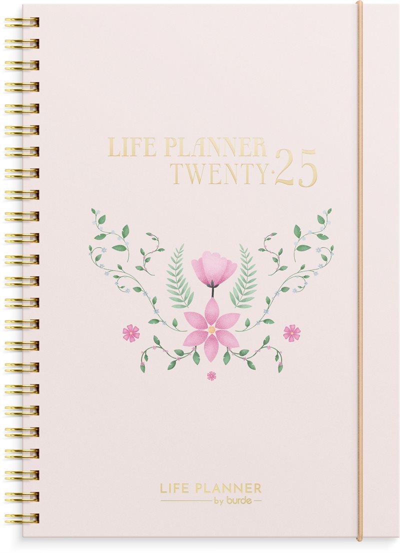 Kalender 2025 Life Planner Pink horisontell