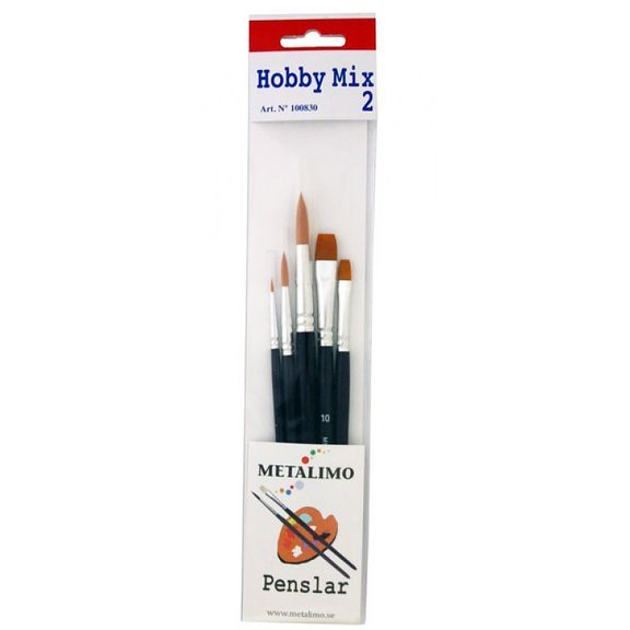 Penselset Hobby mix 2 5st