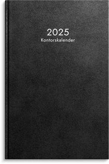 Kalender 2025 Kontorskalender svart konstläder